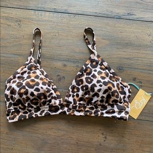 Animal print bikini top